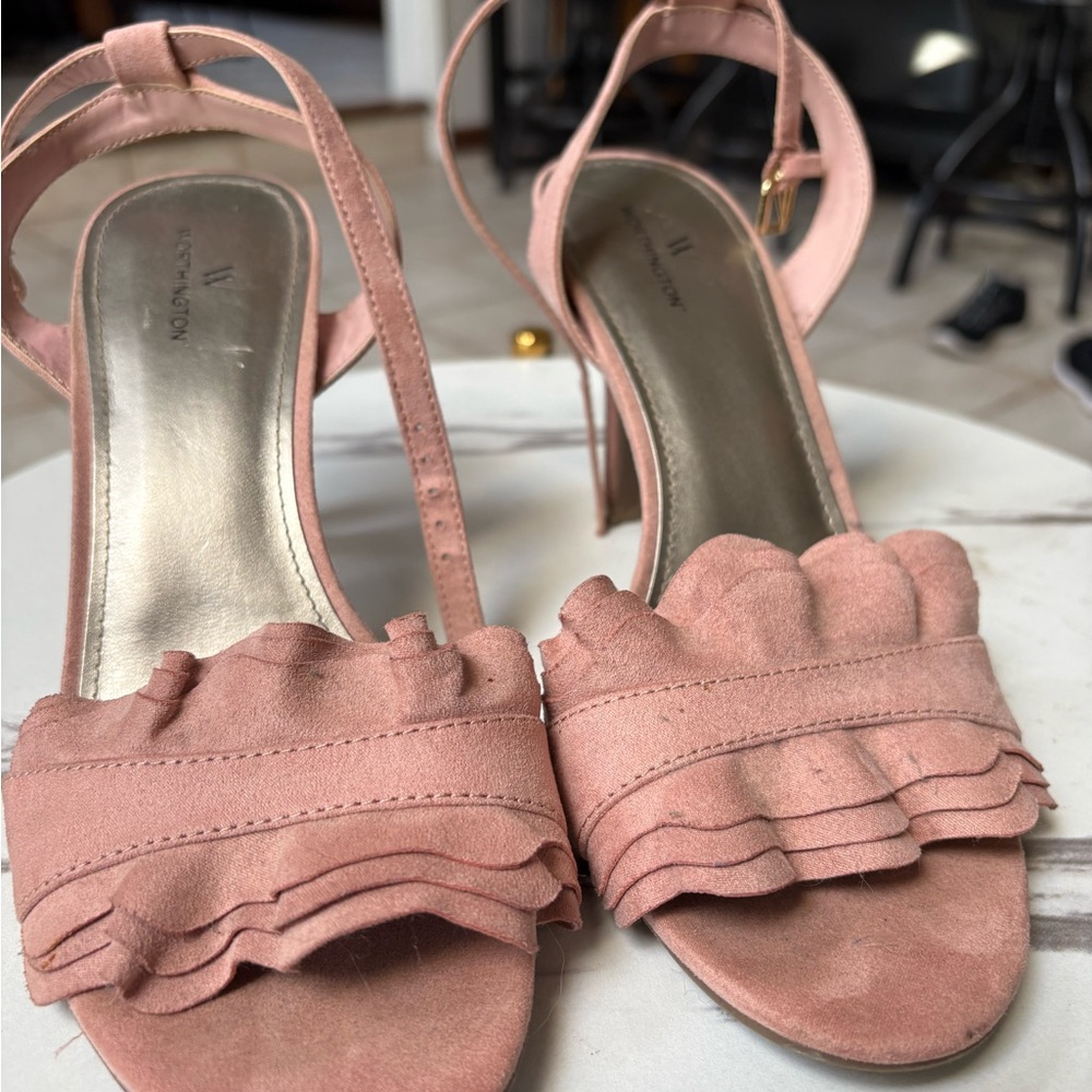 Worthington Blush Ruffle Heels